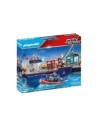 Playmobil gran portacontenedor con barco aduanero