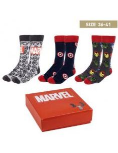 Pack calcetines 3 piezas marvel talla 36 -  41