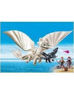 Playmobil como entrenar a tu dragon furia diurna y bebe dragon con niños