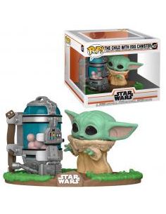 Funko pop deluxe star wars the mandalorian baby yoda con tarro de huevos 50962