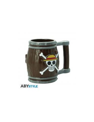 Taza 3d abysse one piece barril jolly roger logo