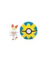 Pokeball jazwares pokemon clip 'n' go scorbunny + quick ball