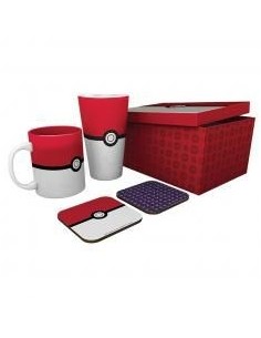 Pack vaso xxl + taza + dos posavasos gb eye pokemon pokeball