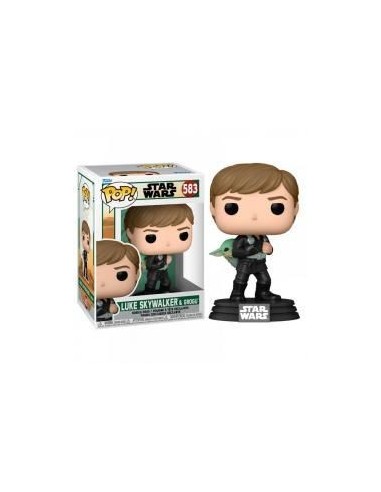 Funko pop star wars the book of boba fett luke skywalker y grogu 68652