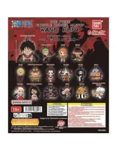 Surtido bandai gashapon one piece rubber mascot wanokuni 40 unidades