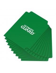 Tarjetas separadoras para cartas ultimate guard tamaño estándar verde (10)