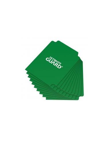 Tarjetas separadoras para cartas ultimate guard tamaño estándar verde (10)