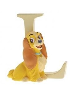 Figura enesco disney la dama y el vagabundo lady letra l