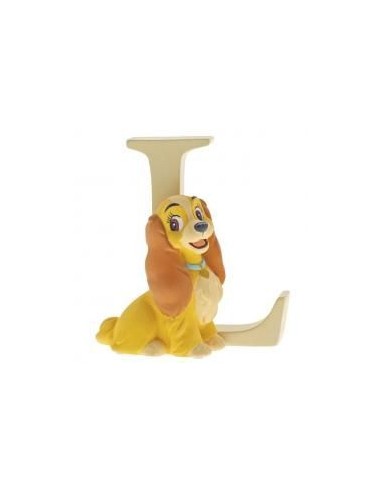 Figura enesco disney la dama y el vagabundo lady letra l