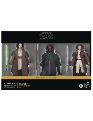 QUI-GON JINN, DARTH MAUL & OBI-WAN KENOBI PACK 3 FIG. 15 CM STAR WARS: THE PHANTOM MENACE THE BLACK SERIES