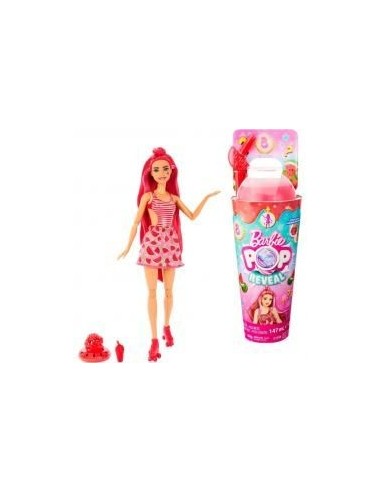 Muñeca barbie pop reveal mattel aroma de frutas zumo de sandia