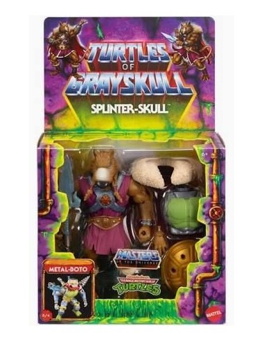 MOTU x TMNT: Turtles of Grayskull Figura Deluxe Splinter-Skull 14 cm