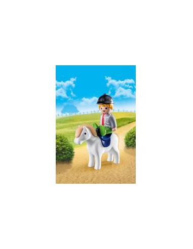 Playmobil 1.2.3 niño con poni