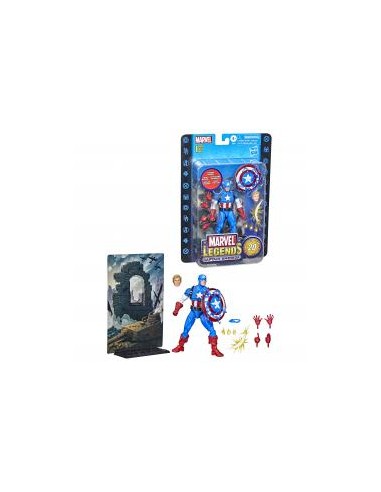 Figura hasbro capitan america 15 cm 20 aniversario serie 1 marvel legends f34395l0