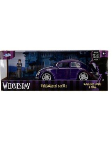 WEDNESDAY ADAMS & THING & 1972 VOLKSWAGEN BEATLE SET 1/24 SCALE WEDNESDAY