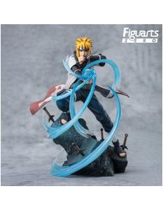 Figura tamshii nations naruto shippuden figuarts zero minato namikaze - rasengan -  super fierce battle fig. 20 cm