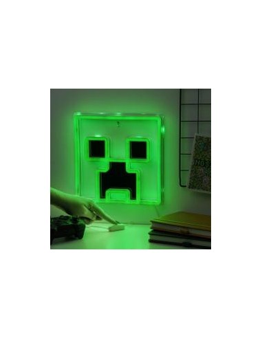 Lámpara de pared paladone minecraft creeper luz led neon