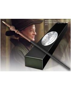 Replica the noble collection harry potter minerva mcgonagall varita con caja y placa de identificacion