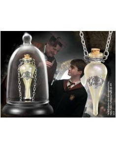 Réplica the noble collection harry potter collar en cristal con cadena poción suerte líquida