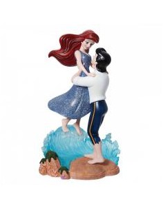 Figura decorativa enesco disney la sirenita ariel y el príncipe eric en ola