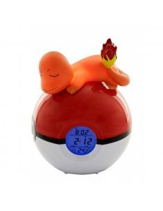 Lampara reloj despertador teknofun madcow entertainment nintendo pokemon charmander led