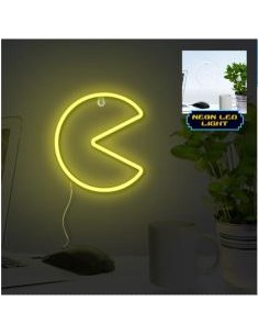 Lámpara de pared paladone pac - man luz led neon