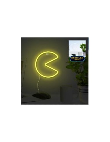 Lámpara de pared paladone pac - man luz led neon