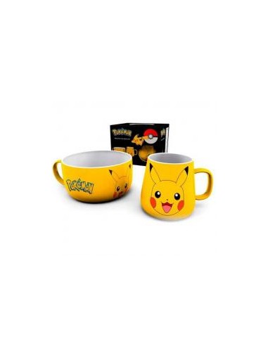 Set desayuno pokemon pikachu taza & bol