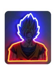 Mural lampara neon teknofun madcow entertainment dragon ball z goku saiyan 30 cm