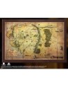 Replica the noble collection el hobbit mapa de la tierra media montado sobre madera 40 x 25 cm