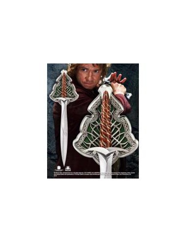 Replica espada de acero the noble collection el hobbit bilbo baggin dardo tamaño real 55 cm