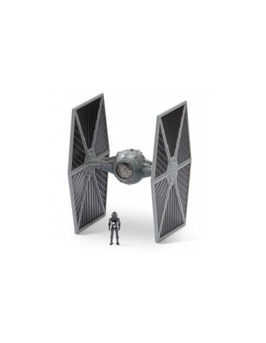 Figura star wars nave 8cm tie fighter gris y figura