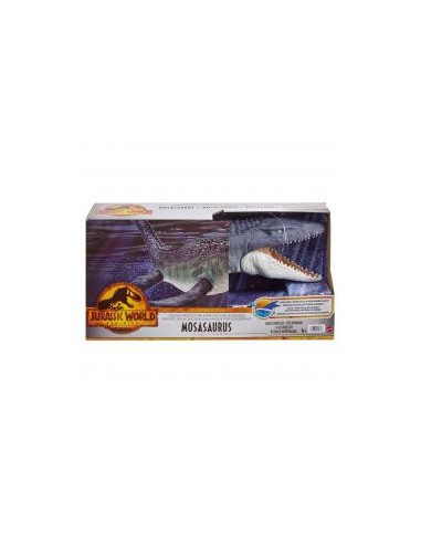 Figura mattel jurassic world mosasaurus defensor del océano