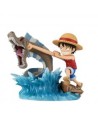 Figura banpresto one piece world collectable log stories monkey d. luffy vs local sea monster 7cm