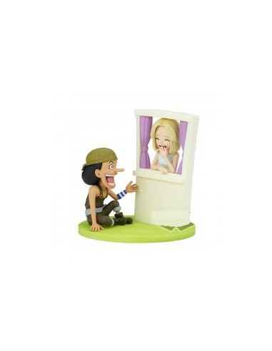 Figura banpresto one piece world collectable log stories usopp & kaya 7cm