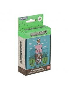 Baraja de cartas en caja metálica paladone minecraft