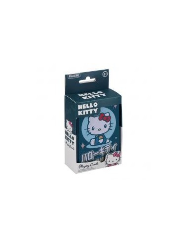 Baraja de cartas en caja metalica paladone hello kitty