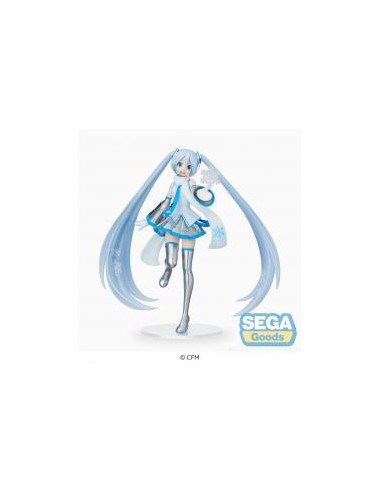 Figura sega goods luminasta hatsune miku snow miku sky town version