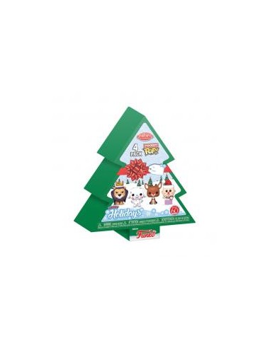 Pack 4 llaveros funko pop: rudolph tree holiday box