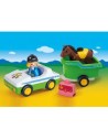 Playmobil 1.2.3 coche con remolque de caballo