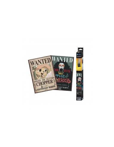 Set posters 2 unidades one piece wanted brook & chopper