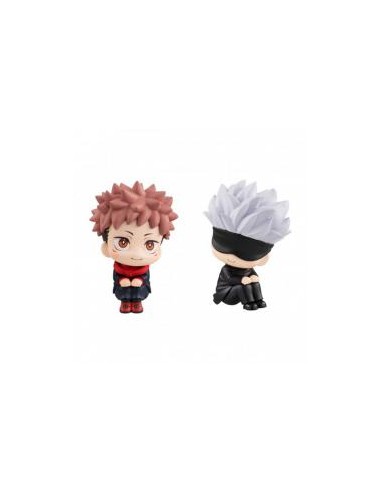 Figura megahouse look up series jujutsu kaisen yuji itadori y satoru gojo 11cm