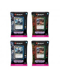 Juego de cartas caja de cartas wizards of the coast magic the gathering commander display kamigawa neon dinasty 4 mazos inglés