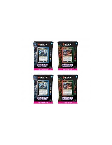 Juego de cartas caja de cartas wizards of the coast magic the gathering commander display kamigawa neon dinasty 4 mazos inglés