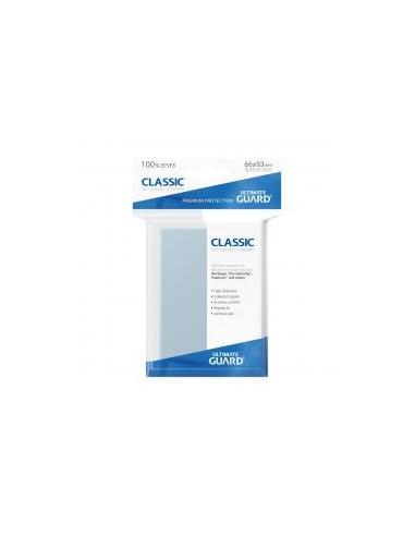 Fundas transparentes de cartas ultimate guard classic soft tamaño estándar (100)