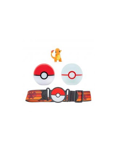 Set pokeball jazwares pokemon clip 'n' go cinturón honor ball y charmander