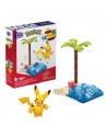 Figura mattel mega construx pokemon pikachu en la playa 79 pcs