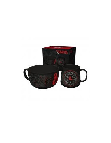 Pack desayuno dungeons and dragons gb eye bol + taza