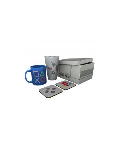 Pack vaso xxl + taza + dos posavasos gb eye playstation ps classic