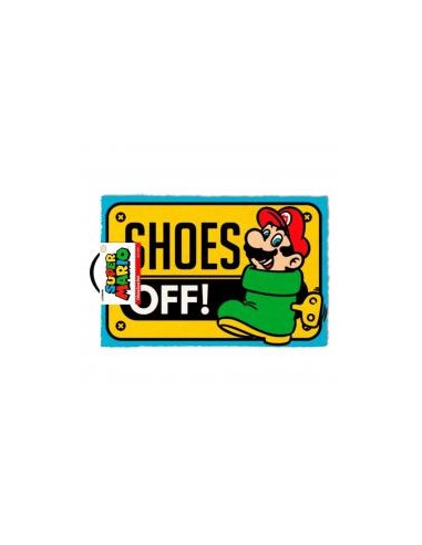 Felpudo pyramid nintendo super mario shoes off